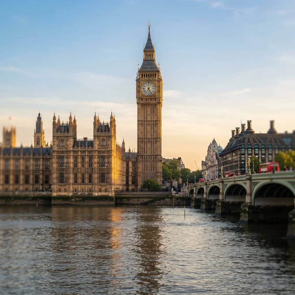 Big Ben and the Houses of Parliament beside the River Thames in London